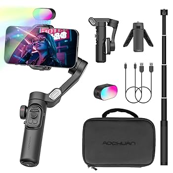 ビデオカメラ Smartphone Gimbal AOCHUAN Gimbal Stabilizer Smartphone Phone Video: Smartphone